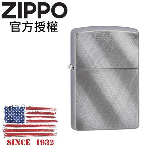 Zippo 【官方授權店】Classic Diagonal Weave 經典對角拉絲紋防風打火機