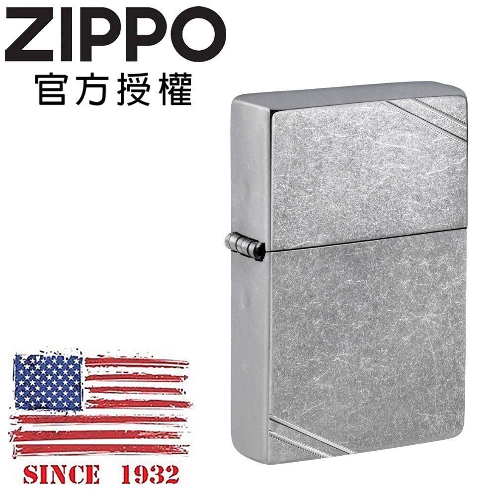 ZIPPO Vintage Street Chrome 古典花紗切角防風打火機- PChome 