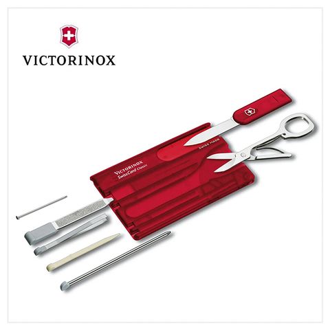 VICTORINOX 瑞士維氏 瑞士 瑞士卡 /10用/透紅 0.7100.TB1