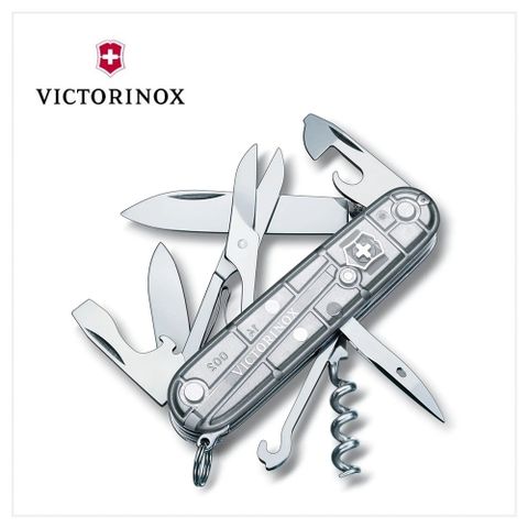 VICTORINOX 瑞士維氏 瑞士刀 91mm/14用/ 透明 1.3703.T7