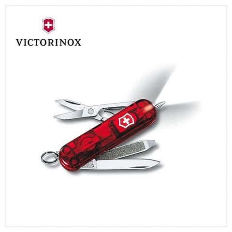 VICTORINOX 維氏 瑞士刀 Signature Lite 7用 58mm 透紅 0.6226.T