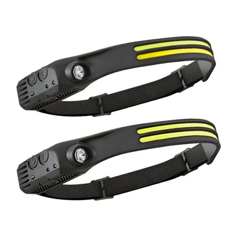 感應頭燈【雙條/2兩款可選】(USB充電/生活防水)感應頭燈 頭燈 登山頭燈