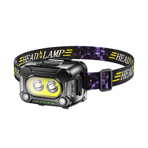 LUYOO XPG+COB雙光源智能感應頭燈 高亮頭燈 登山探照燈 露營燈