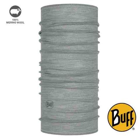 【Buff】9折!Buff |西班牙|素面淺灰 merino wool美麗諾羊毛素面頭巾-舒適_BF113010-933