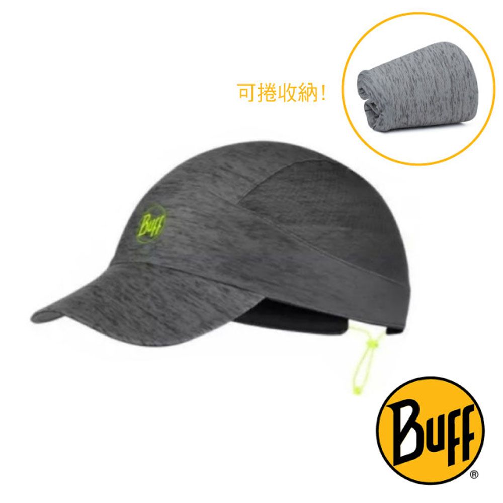 BUFF 【西班牙 】可捲收跑帽(輕量快乾.可折疊收納.UPF 50+)鴨舌帽/122575-937 髮絲岩灰