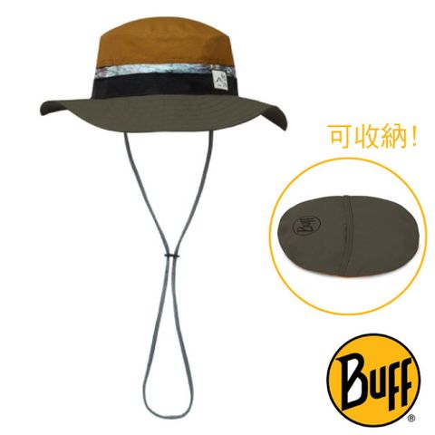 BUFF 【西班牙 】可收納圓盤帽(輕量快乾.可折疊收納.UPF 50+)中盤帽.防晒遮陽帽/128627-555 金黃草原