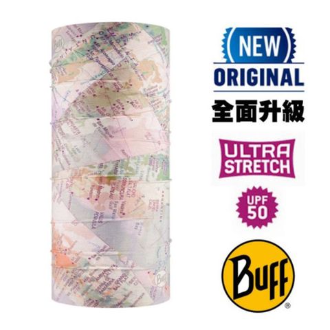 BUFF 【西班牙 】ORIGINAL PLUS 經典頭巾 Plus(吸溼排汗+抗菌除臭)/129778-555 世界地圖