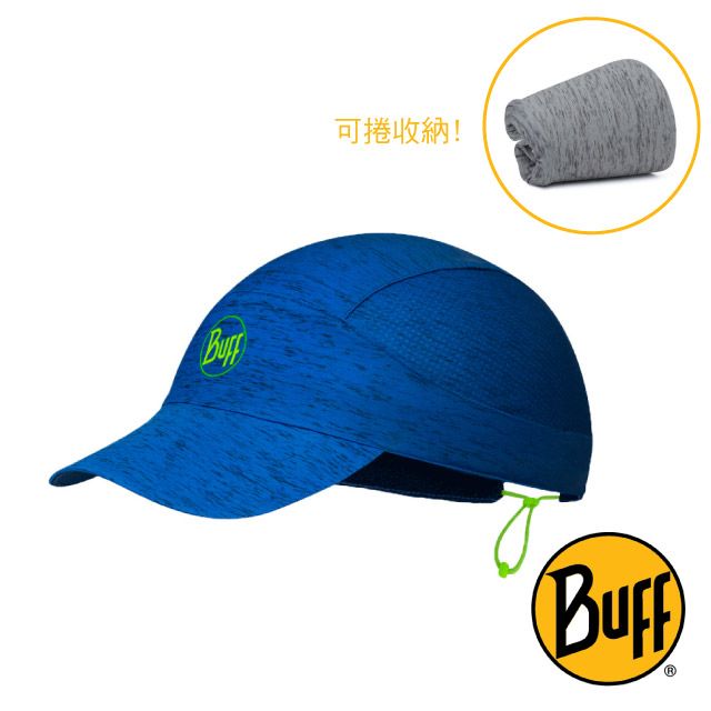 BUFF 【西班牙 】可捲收跑帽(輕量快乾.可折疊收納.UPF 50+)鴨舌帽/122575-720 冰峰藍