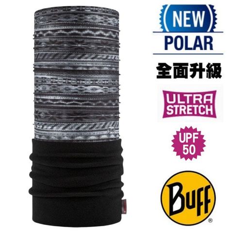 BUFF 超彈性 Polar保暖魔術頭巾 Plus(上層吸溼排汗+抗菌除臭+下層保暖恆溫)130013-999 民族圖騰