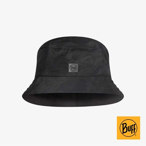 【Buff】 |西班牙| 黑色墨花 可收納漁夫帽_BF122590-999