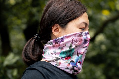 【BUFF】Coolnet抗UV驅蟲頭巾-粉花朵朵