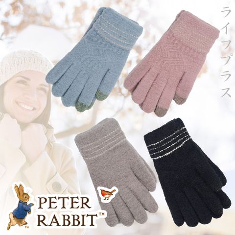 【一品川流】PETER RABBIT 比得兔 刷毛保暖觸控手套-3雙入