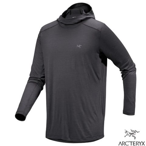 Arcteryx 始祖鳥 男 IONIA MERINO WOOL 美麗諾羊毛長袖連帽排汗衣_X000006851-30572 烏雲灰