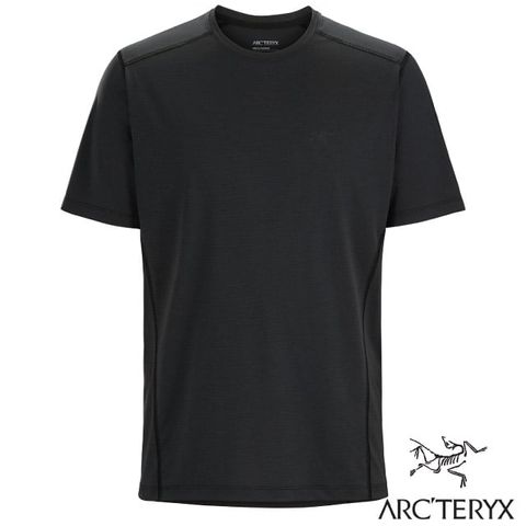 Arcteryx 始祖鳥 男 Motus 登山輕量透氣快乾短袖圓領上衣.吸濕排汗衫_X000007173 雜黑