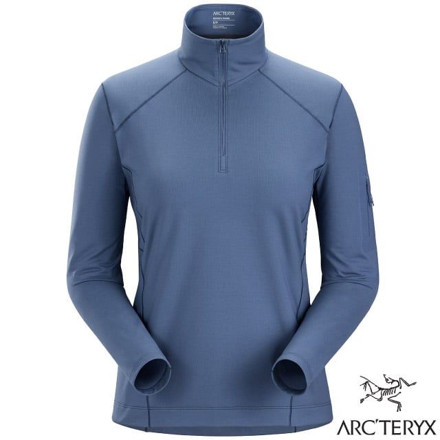 ARCTERYX 始祖鳥】女Rho LT Zip Neck 刷毛內層套頭衫.排汗衣_ 