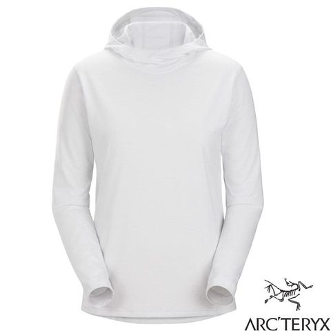 Arcteryx 始祖鳥 女 Taema 快乾長袖套頭衫.排汗長袖連帽上衣.帽T.休閒衫.遮陽防曬.輕薄透氣_X000007295-30804 空氣雜灰