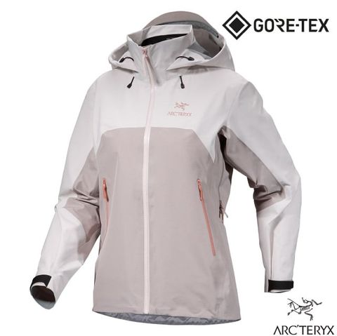 【ARCTERYX 始祖鳥】女 Beta AR Gore-Tex 3L 防水透氣連帽外套/輕薄耐磨_X000006605 白迷彩
