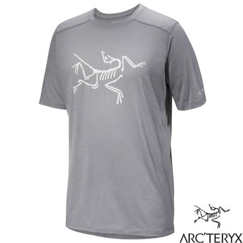 Arcteryx 始祖鳥 男 Ionia LOGO 美麗諾羊毛短袖圓領排汗衣.美利奴T恤.運動休閒上衣_X000006796-30571 太空灰