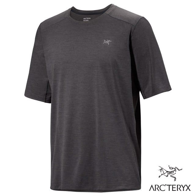 Arcteryx 始祖鳥 男 Cormac 登山輕量透氣快乾短袖圓領排汗衣.T恤.運動休閒衫/吸濕排汗_X000007664 雜黑