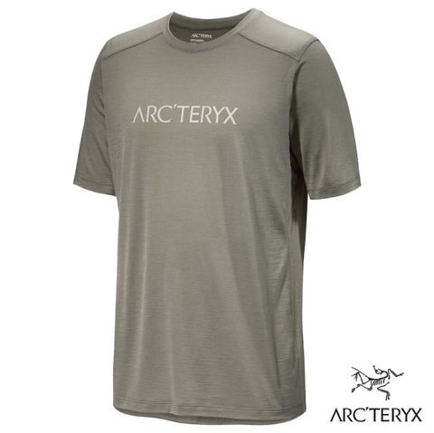 Arcteryx 始祖鳥 男 Ionia Merino Wool Arc'Word Logo 輕量透氣美麗諾羊毛短袖圓領排汗衣.T恤/美利奴_X000007733 糧草綠