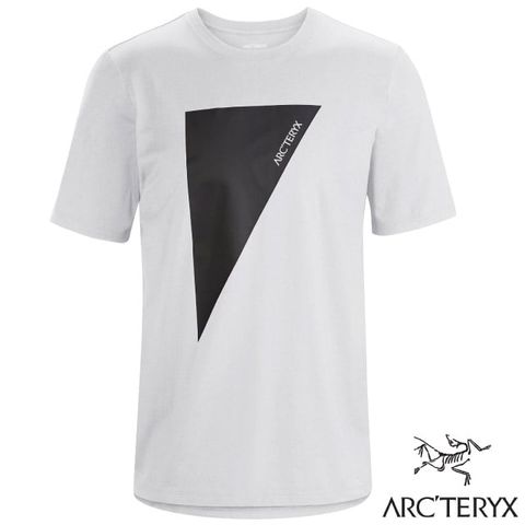 Arcteryx 始祖鳥 男 Arc'postrophe文字圖案天然棉短袖圓領衫.T恤.休閒衫.運動休閒上衣/輕薄透氣舒適/29109 白