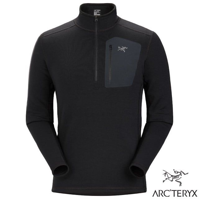 Arcteryx 始祖鳥 男 Rho 彈性透氣Polartec保暖刷毛套頭衫(285g).排汗衣.中層衣/ X000006266-29870 黑