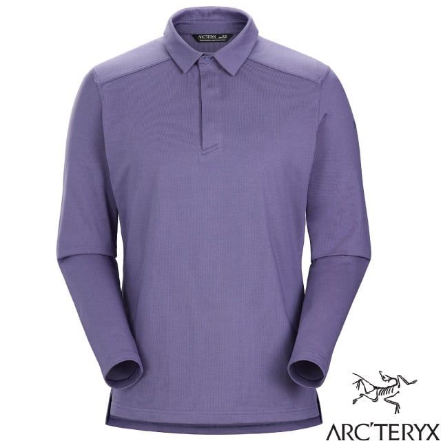 Arcteryx 始祖鳥 男 Captive Polo 輕量透氣快乾有機棉長袖POLO衫.排汗衣.運動休閒衫/輕薄彈性.吸濕排汗/30124 世界藍