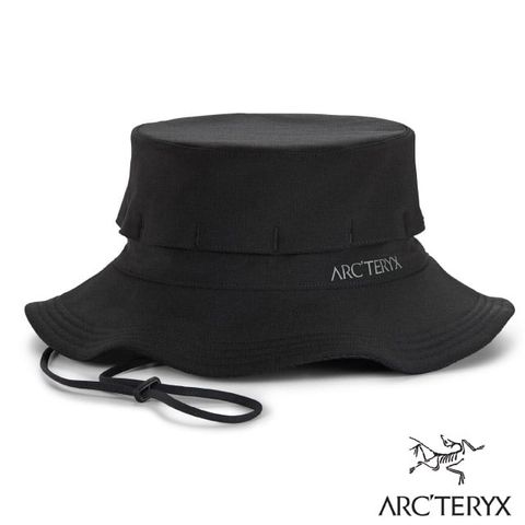 Arcteryx 始祖鳥 Cranbrook 防曬透氣寬邊遮陽帽.可折疊圓盤帽.漁夫帽.休閒運動帽.適登山健行旅遊_X000006483 黑