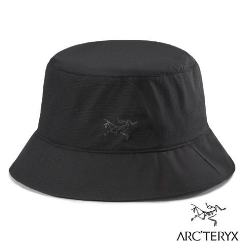 Arcteryx 始祖鳥 Aerios Bucket Hat 防曬透氣漁夫帽.遮陽帽.可折疊圓盤帽.休閒運動帽.適登山健行旅遊_X000007767 黑