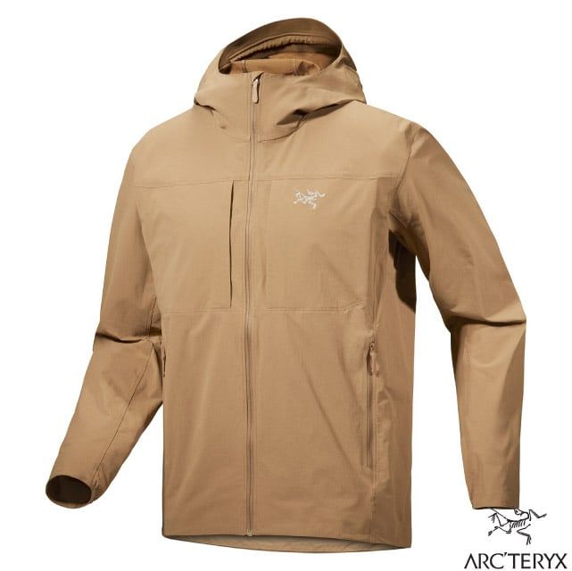 Arcteryx 始祖鳥 男 Gamma Lightweight 超輕4D彈性薄軟殼耐磨連帽防風外套/夾克/高度透氣/X000007741 帆布棕