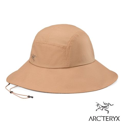 Arcteryx 始祖鳥 Aerios Shade Hat 防曬透氣寬邊遮陽帽.可折疊大盤帽.圓盤帽.休閒運動帽_X000007765 帆布棕