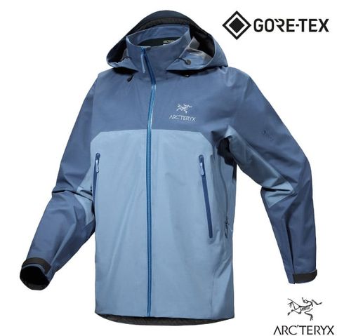 【ARCTERYX 始祖鳥】男 Beta AR Gore-Tex 3L 防水透氣連帽外套.風雨衣/輕薄耐磨_X000007082 石洗藍/深石洗藍