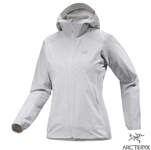 Arcteryx 始祖鳥 女 Gamma Lightweight 超輕4D彈性薄軟殼耐磨連帽防風外套/夾克/高度透氣//X000007779 空氣灰/沈靜灰