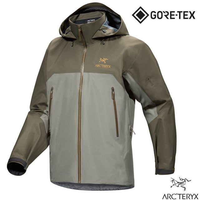 Arcteryx 始祖鳥 男 Beta AR Gore-Tex 3L 防水透氣連帽外套.風雨衣/輕薄耐磨_X000007082 糧草綠/龍紋綠