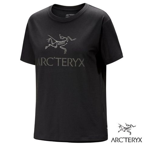 Arcteryx 始祖鳥 女 短袖圓領衫.T恤.休閒衫.運動上衣/生物洗滌柔軟耐穿.彈性透氣有 機棉/X000008039 黑