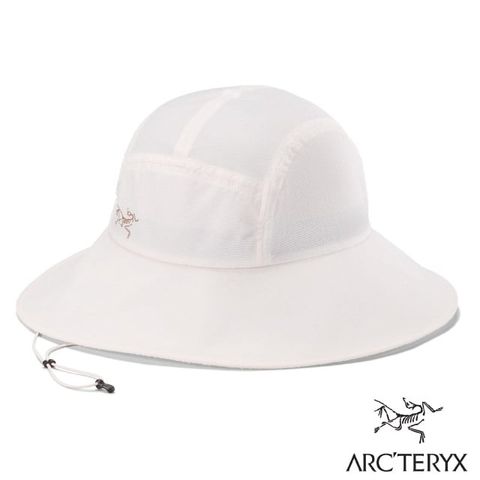 Arcteryx 始祖鳥 Aerios Shade Hat 防曬透氣寬邊遮陽帽.可折疊大盤帽.圓盤帽.休閒運動帽_X000007765 絹絲白