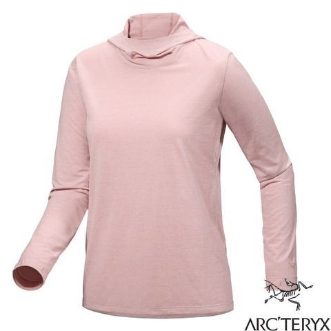 Arcteryx 始祖鳥 女 Taema 快乾長袖套頭衫.排汗長袖連帽上衣.帽T/遮陽防曬.輕薄透氣_X000007295-30804 野玫瑰雜粉