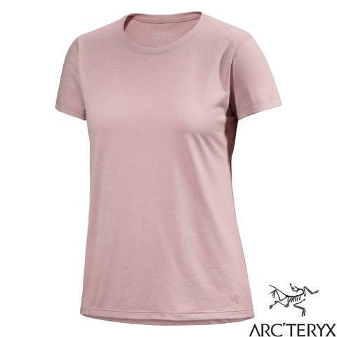 Arcteryx 始祖鳥 女 Taema 吸濕排汗快乾短袖圓領衫.T恤.休閒上衣/輕薄透氣_X000007309-30802 野玫瑰雜粉