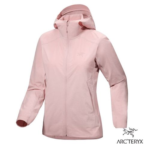 Arcteryx 始祖鳥 女 Gamma Lightweight 超輕4D彈性薄軟殼耐磨連帽防風外套/夾克/高度透氣/X000007779 野玫瑰粉