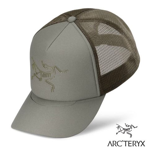 Arcteryx 始祖鳥 Bird 防曬透氣LOGO棒球網帽.遮陽帽.鴨舌帽.休閒運動帽子.適登山健行旅遊_X000007764 糧草綠/龍紋綠