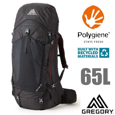 【美國 GREGORY】新款 KATMAI 65L 專業網狀透氣健行登山背包(M/L)_137238 火山黑