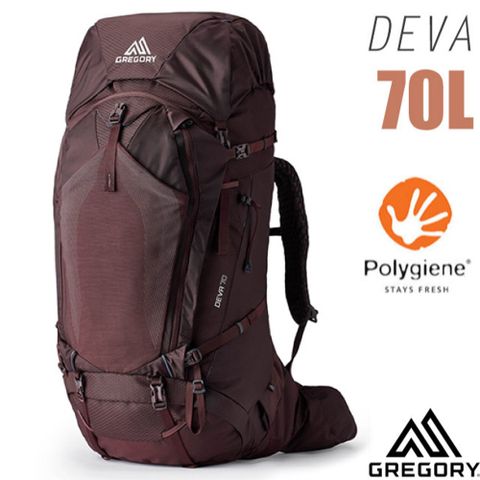 Gregory 【美國 】女新款 DEVA 70 專業網狀透氣健行登山背包/附全罩式防雨罩+求生哨/142449 茄子色