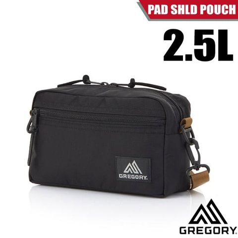 Gregory PAD SHLD POUCH 2.5L 可調式側背包(M).郵差包65380-1051 黑/棕色