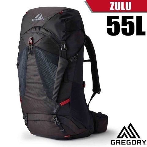 Gregory Zulu 55 專業健行登山背包(55L_FreeFloat背負系統)適自助旅行_145293-0662R 火山黑