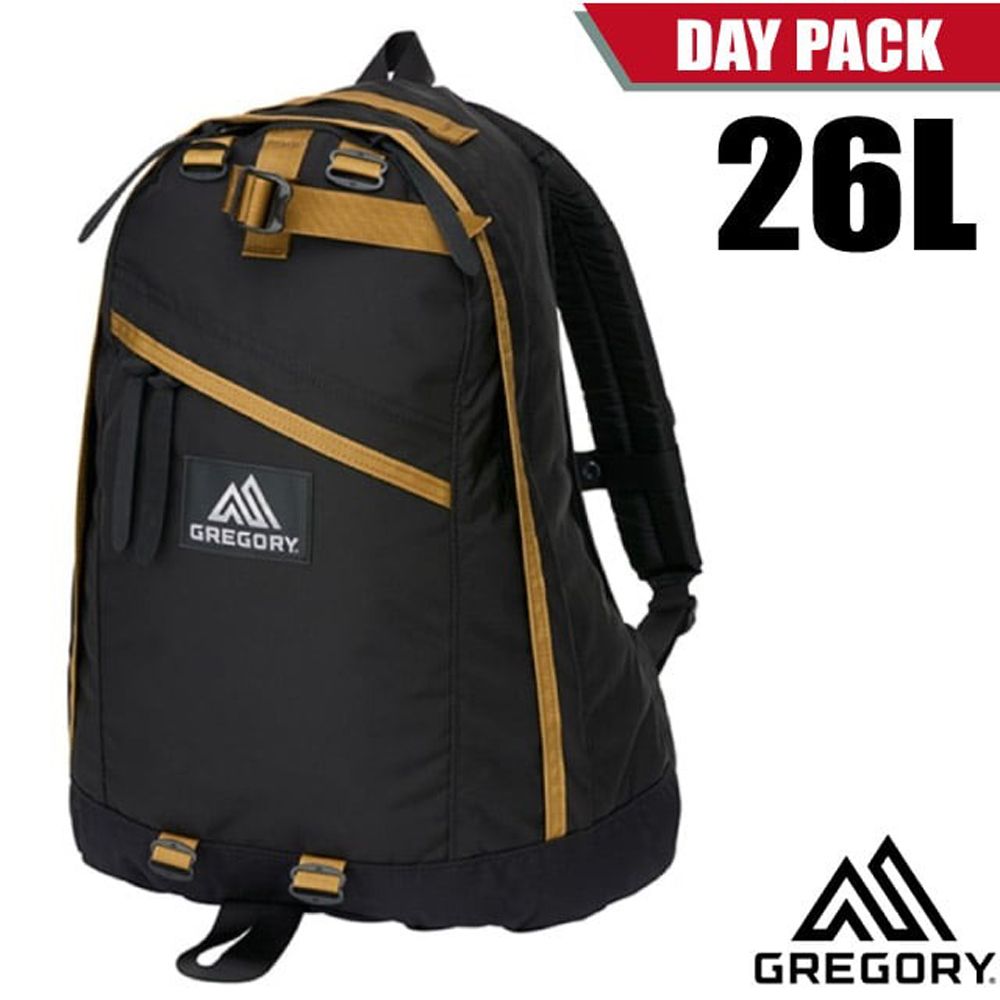 Gregory  DAY PACK 日用雙肩休閒後背包26L(YKK拉鍊)/大容量主袋/65169-1051 黑/棕色