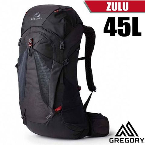 Gregory Zulu 45 專業健行登山背包(45L_FreeFloat背負系統)適自助旅行_145292-0662R 火山黑