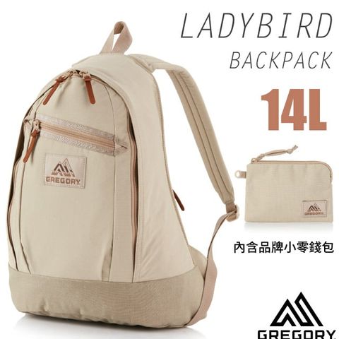 Gregory LADYBIRD BACKPACK 14L 多口袋後背包+手挽袋/鑰匙勾環+暗袋口袋/可放入A4尺寸文件_健行旅行.旅遊/131371-1775 沙色