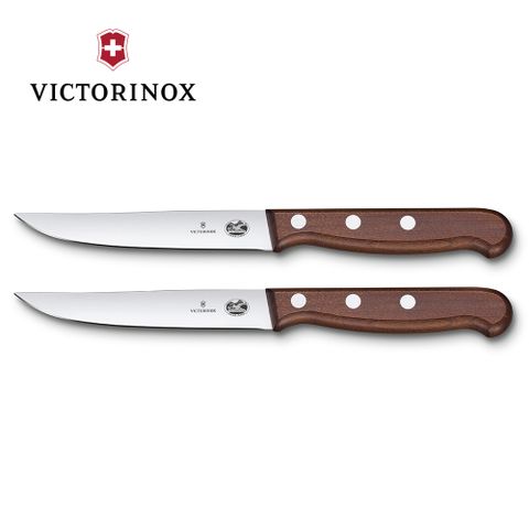 VICTORINOX 維氏 木製牛排刀(直刃)2入組 (51200.12G)