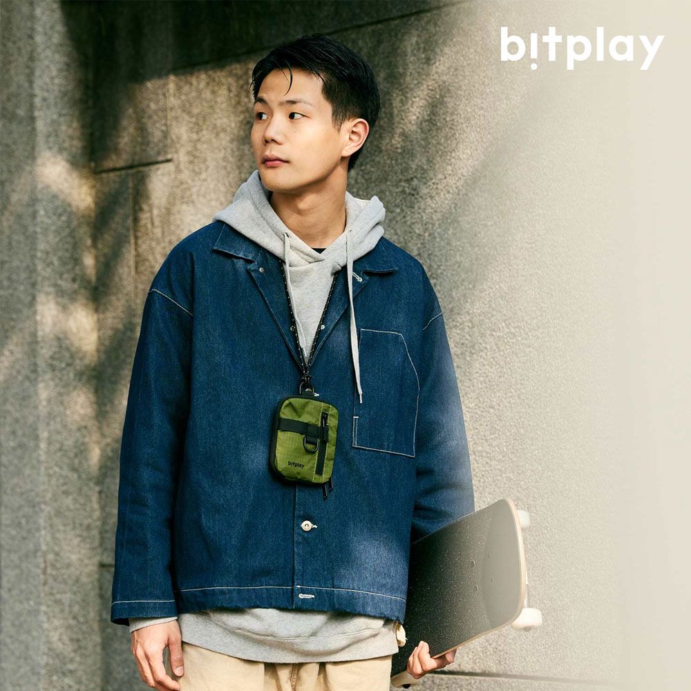 Bitplay  Essential Pouch 機能小包 V2(含頸掛繩)- 炭黑色+ 6mm撞色掛繩組 /掛包 /輕量 /防潑水 /口袋包 /錢包 /戶外 /潮流 /頸掛 /掛脖