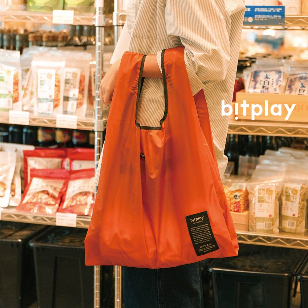 Bitplay Foldable 2-Way Bag x 33 Special edition 超輕量耐重口袋包 x 插畫家33 超市聯名款-青空藍/隨身/購物袋/媽媽包/環保/手機包/多功能/側背包